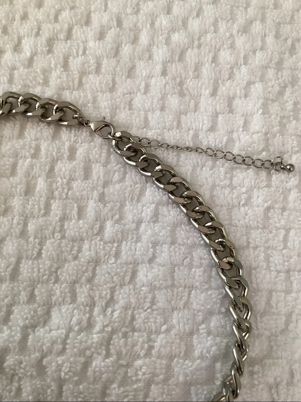 Beautiful Silver and Blue Floral Bib Necklace